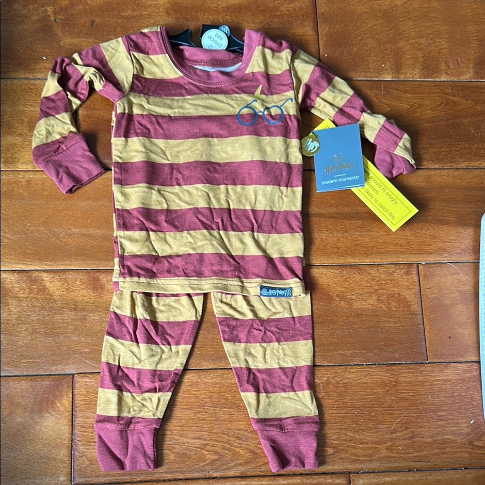 Red and Yellow Pajama Set Cozy Sleepwear